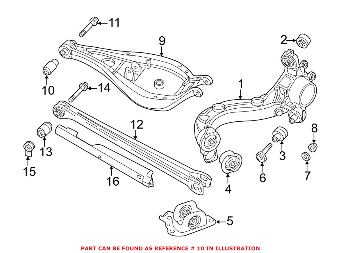 BMW Control Arm Bushing - Rear Upper Inner 33321092247